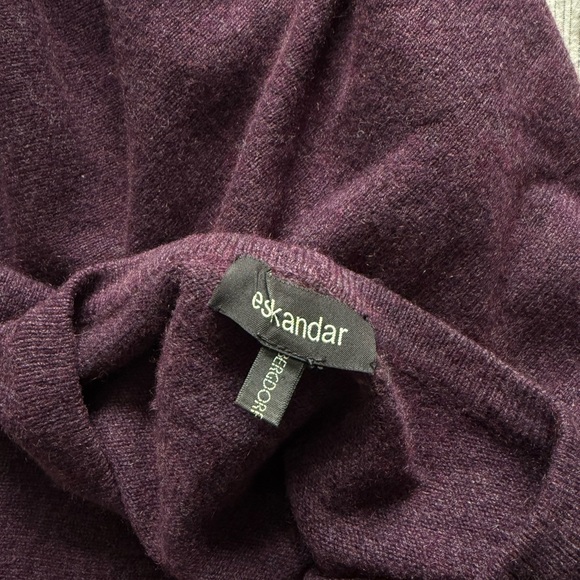 ESKANDAR 100% Cashmere Sweater OS Purple - Picture 4 of 10